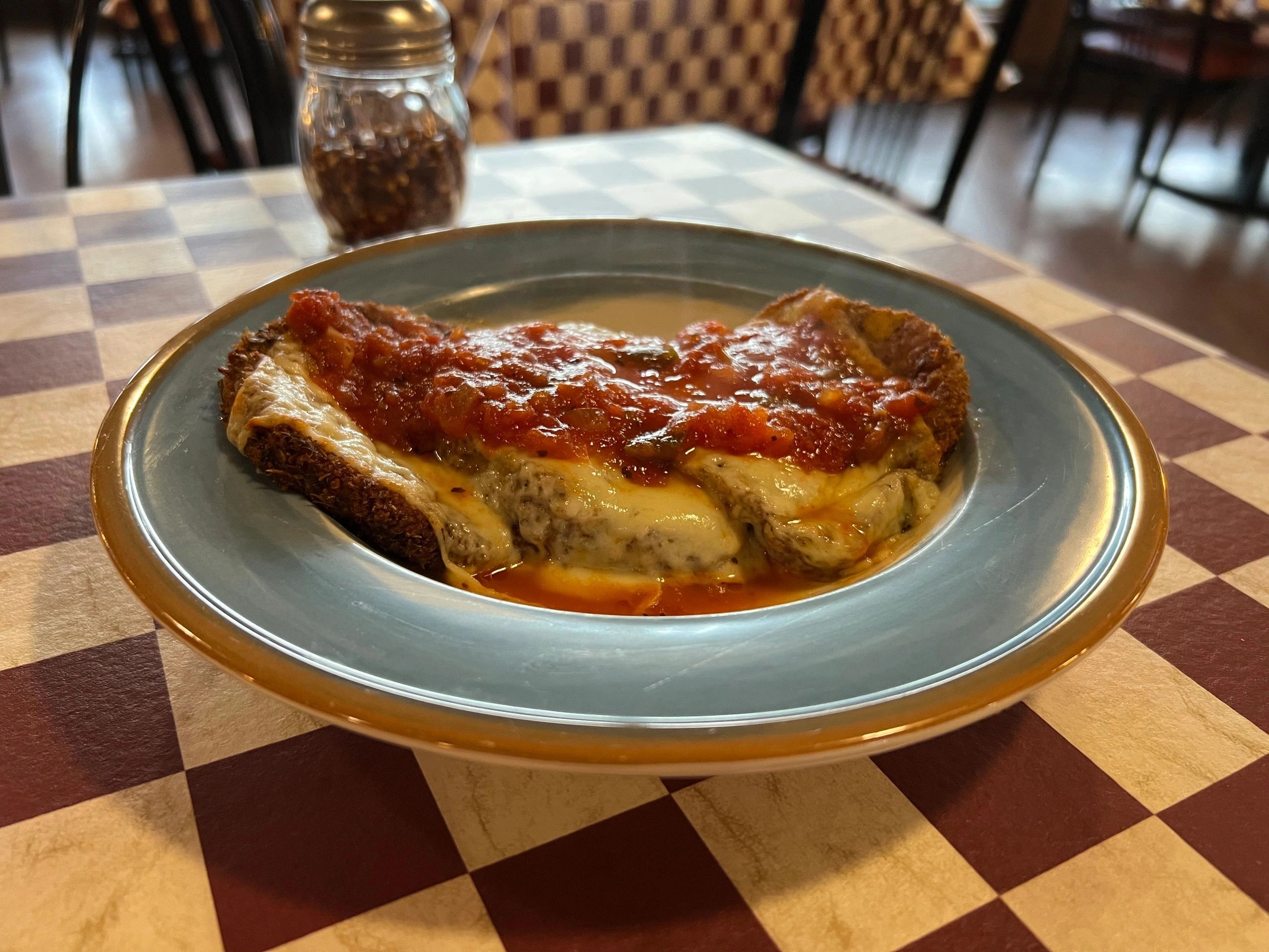 Specialty dish at Village Pizza Restaurant
