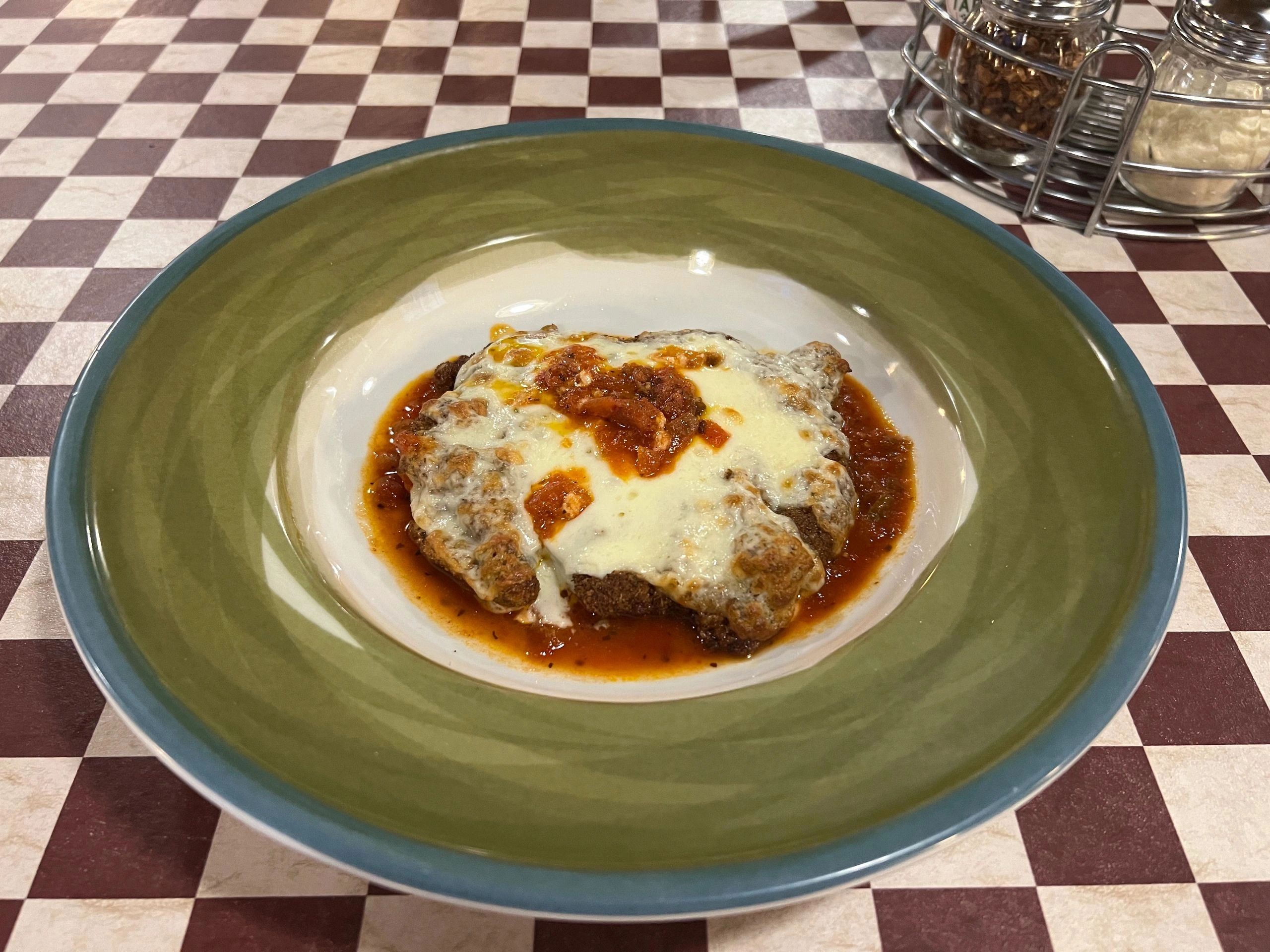 Gourmet dish at Village Pizza Restaurant